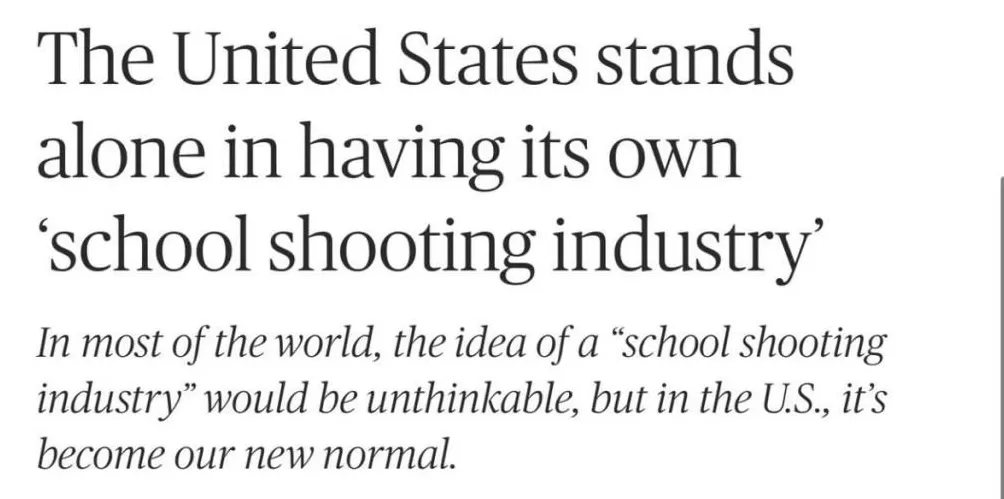 【世界说】枪暴催生荒诞“校园枪击产业”美媒：在他国难以置信的，却成了美国的常态-第1张图片-