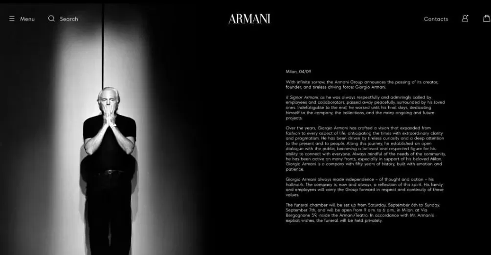 阿玛尼遗嘱公开，奢侈品巨头竞购战序幕拉开-第1张图片-