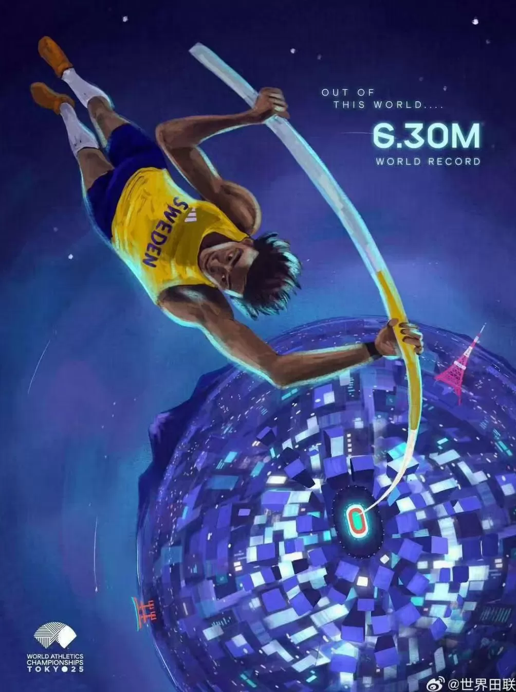 天空从来不是极限！杜普兰蒂斯第14次刷新男子撑竿跳高世界纪录-第4张图片-