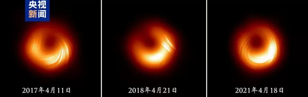 M87星系黑洞新图像发布揭示黑洞附近偏振辐射随时间的演化-第1张图片-
