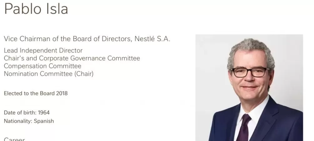 CEO因“地下恋情”被解雇、董事长提前卸任,大中华区多名高管也换人!雀巢今年怎么了?-第9张图片- CEO因“地下恋情”被解雇、董事长提前卸任,大中华区多名高管也换人!雀巢今年怎么了?-第9张图片-