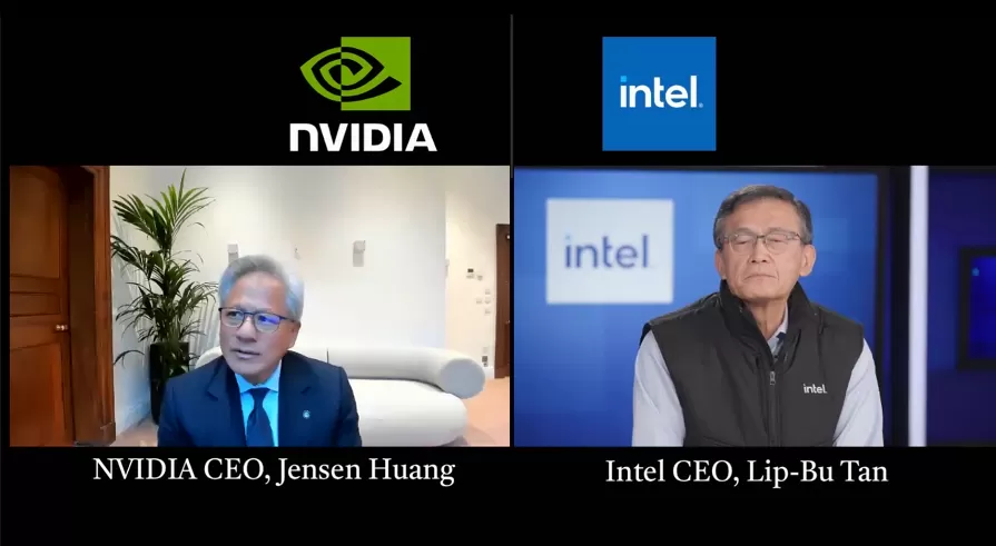 黄仁勋、陈立武同框直播,详解英伟达为何50亿美元入股英特尔-第2张图片- 黄仁勋、陈立武同框直播,详解英伟达为何50亿美元入股英特尔-第2张图片-