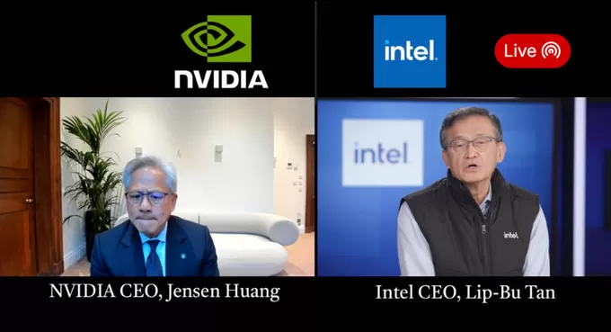 黄仁勋、陈立武同框直播,详解英伟达为何50亿美元入股英特尔-第3张图片- 黄仁勋、陈立武同框直播,详解英伟达为何50亿美元入股英特尔-第3张图片-