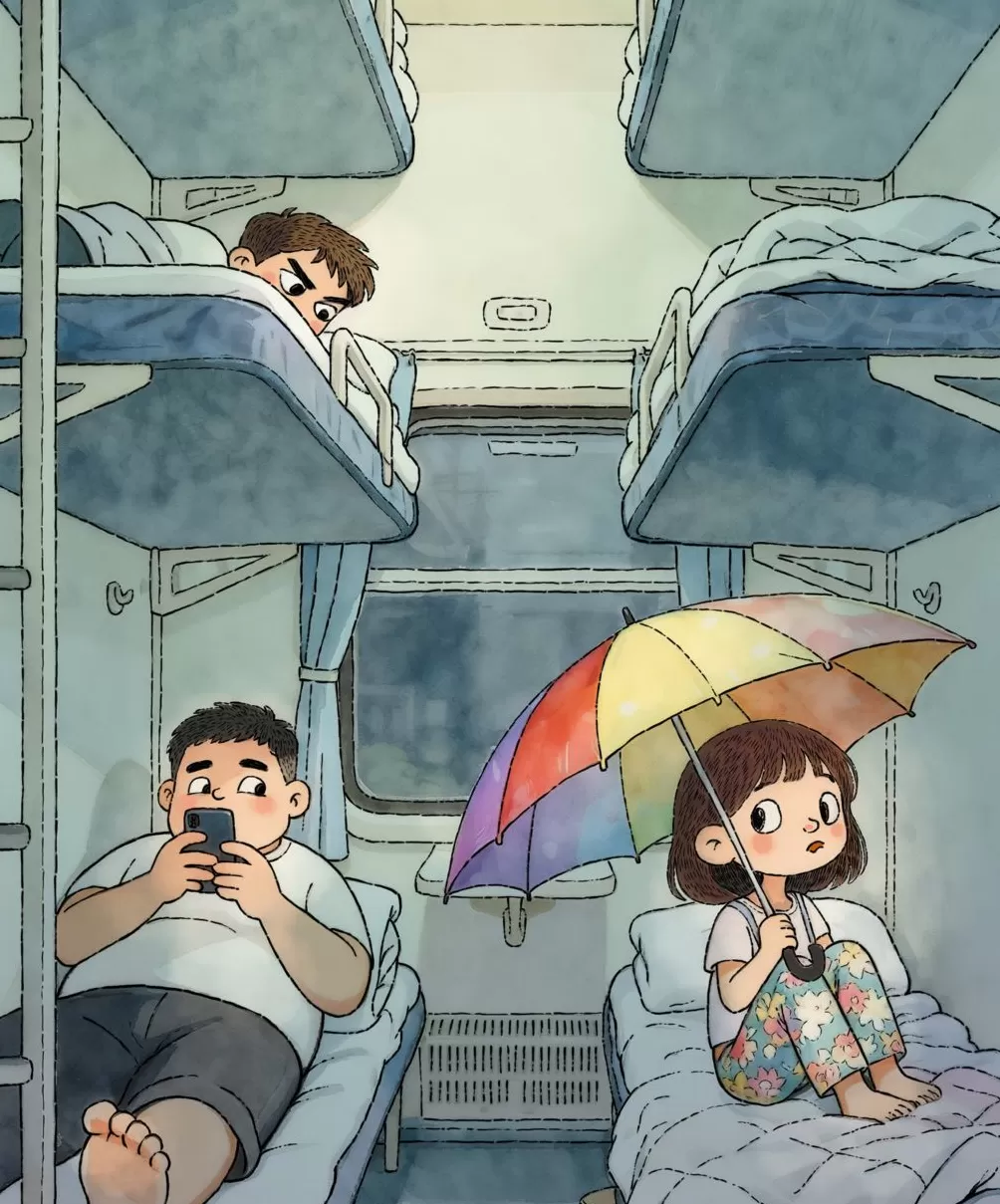 澎湃漫评｜卧铺打伞，是乘客太敏感了吗-第1张图片-