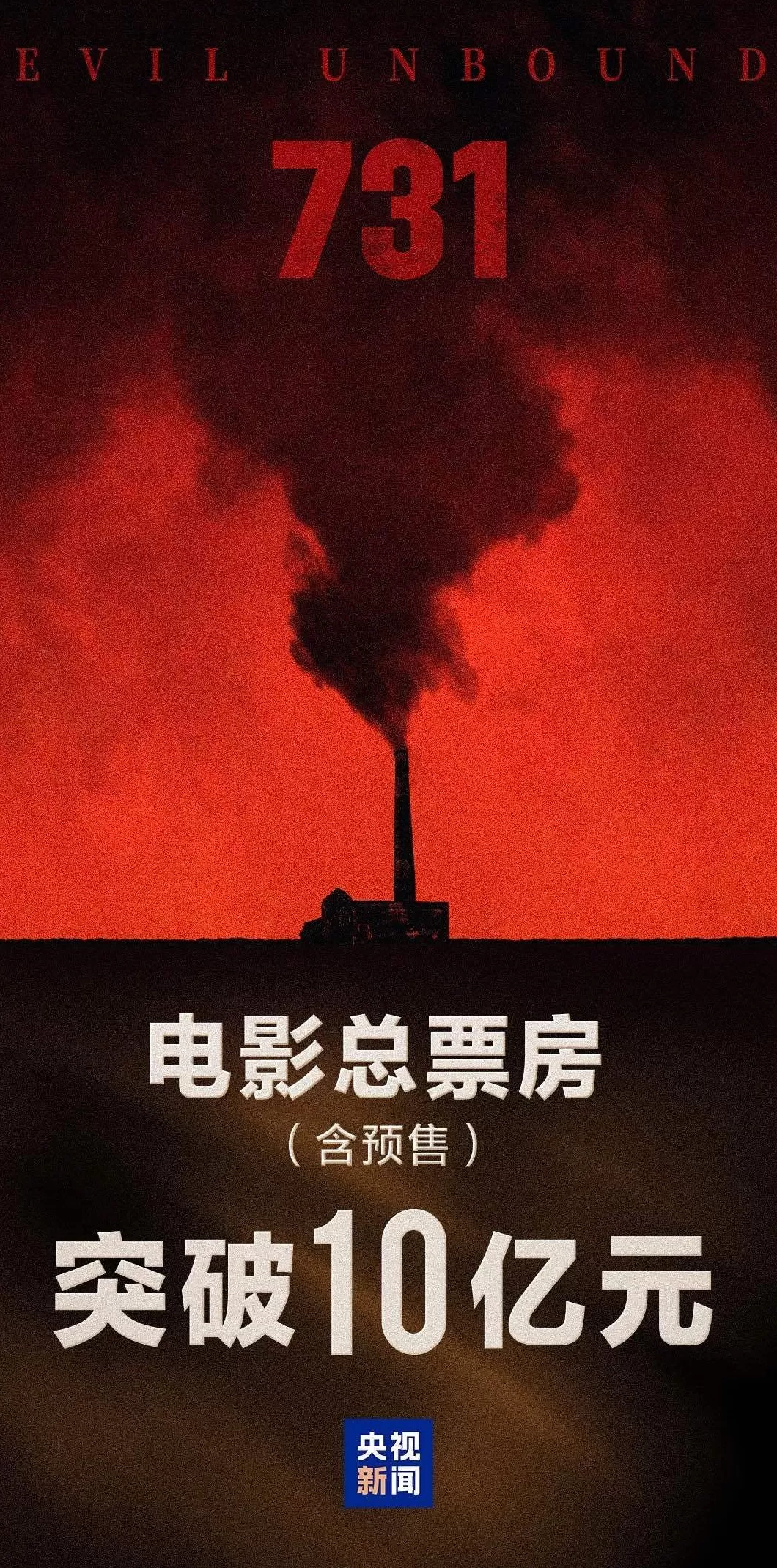 上映3天票房已破10亿，电影《731》继续刷新多项纪录-第1张图片-