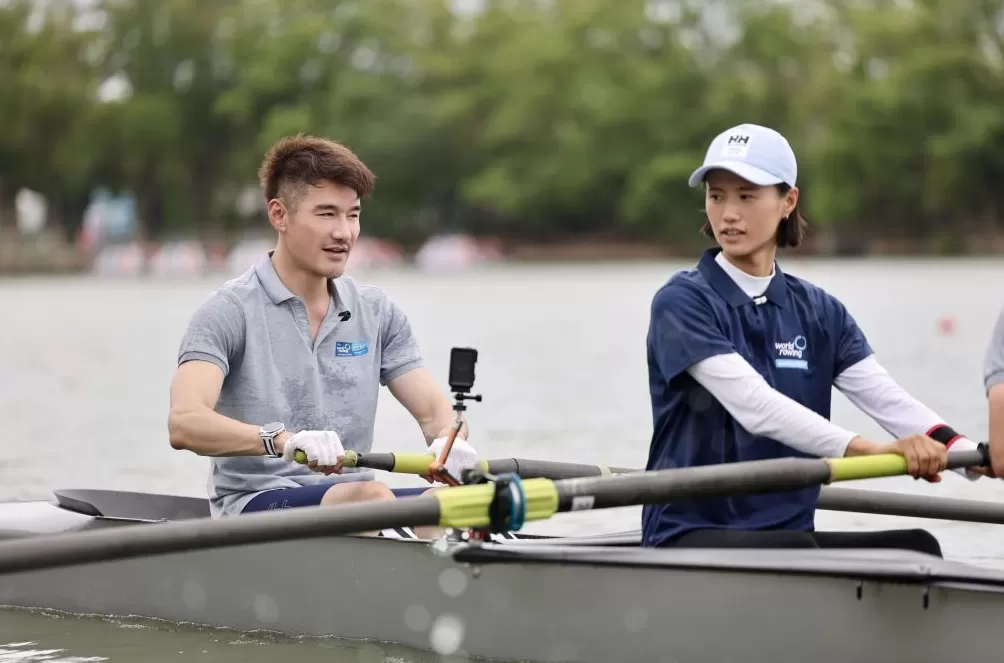 超模胡兵曾为中国赛艇创造历史，老友重逢期待更多人爱上赛艇-第4张图片-
