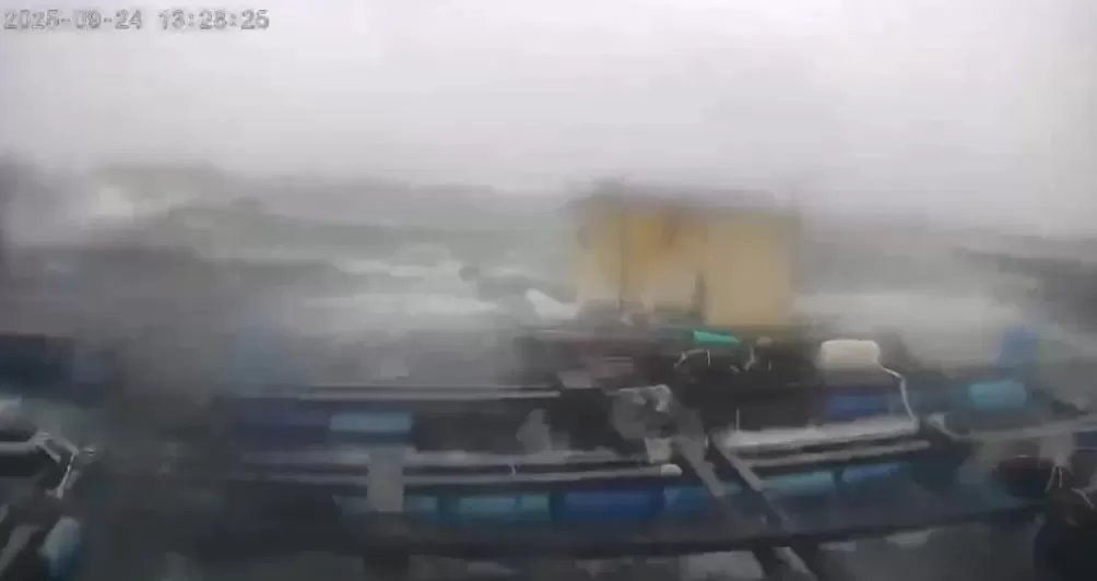 台风“桦加沙”过境:海水倒灌,货车被吹侧翻-第1张图片- 台风“桦加沙”过境:海水倒灌,货车被吹侧翻-第1张图片-