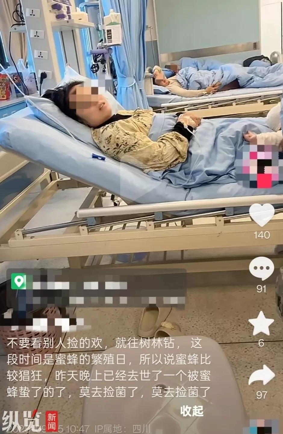 50多岁女性村民被马蜂蜇伤不幸去世，镇政府：是在地里干活时遭到马蜂攻击-第1张图片-