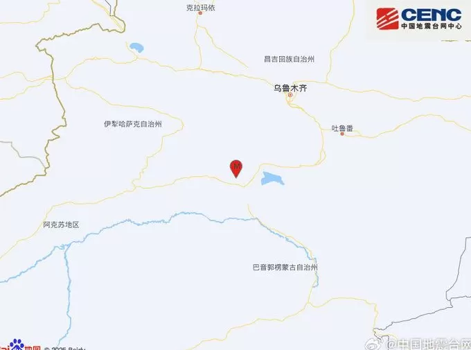 新疆巴音郭楞州焉耆县发生3.4级地震，震源深度21千米-第1张图片-
