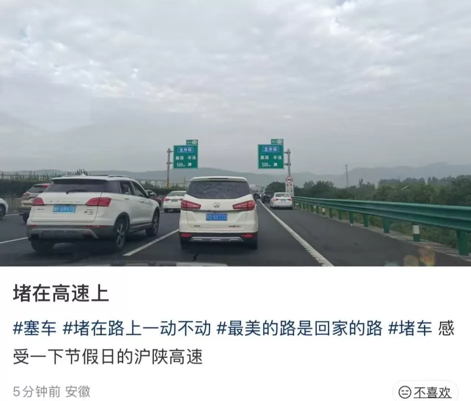 高速上演预判式拥堵！网友：“大聪明”堵成“鸳鸯锅”，服务区全是“泡面人”-第5张图片-