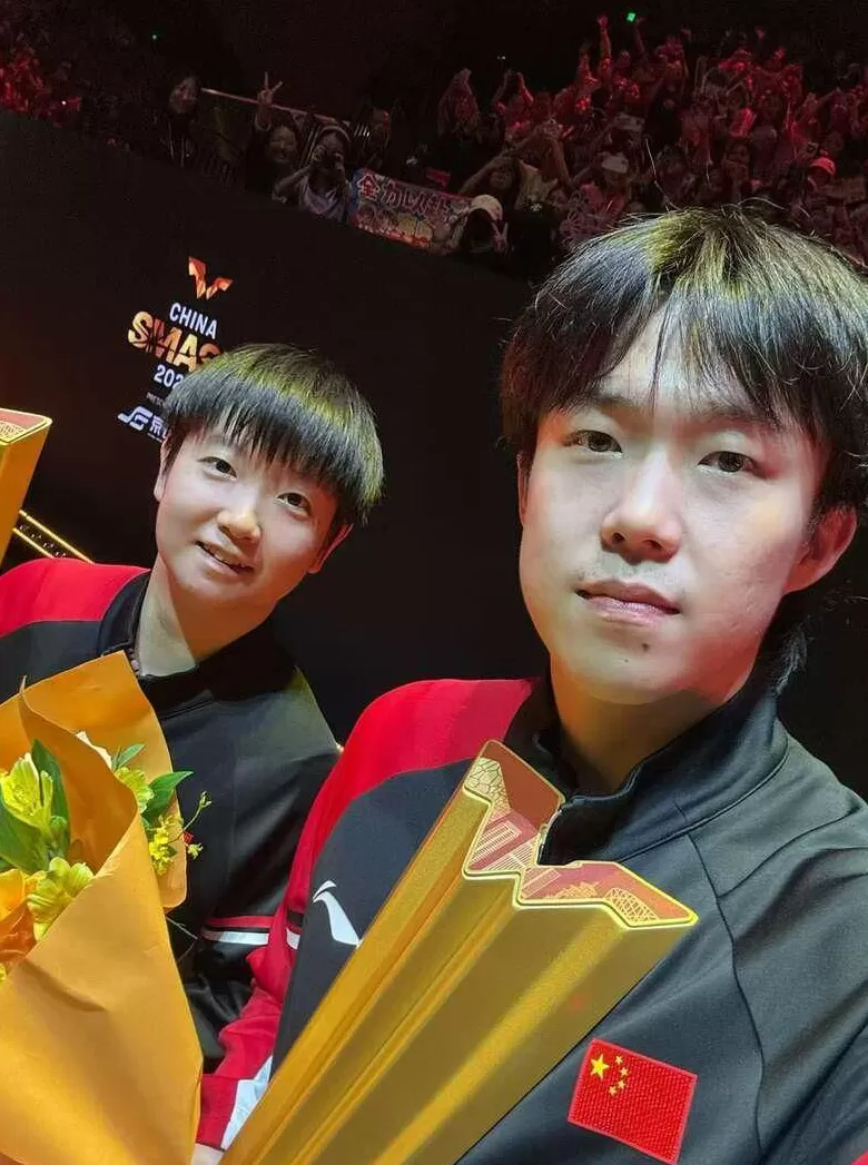 零封年轻队友，“莎头”组合夺得WTT中国大满贯混双冠军-第1张图片-