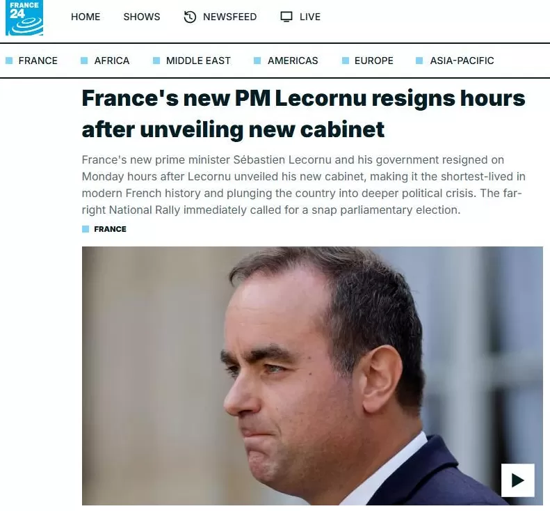 新内阁刚诞生总理便“闪辞”法国政坛矛盾究竟何在？-第2张图片-