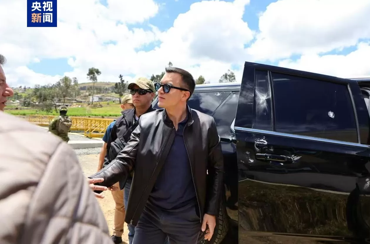 厄瓜多尔总统专车遇袭受损，警方已逮捕5人-第2张图片-