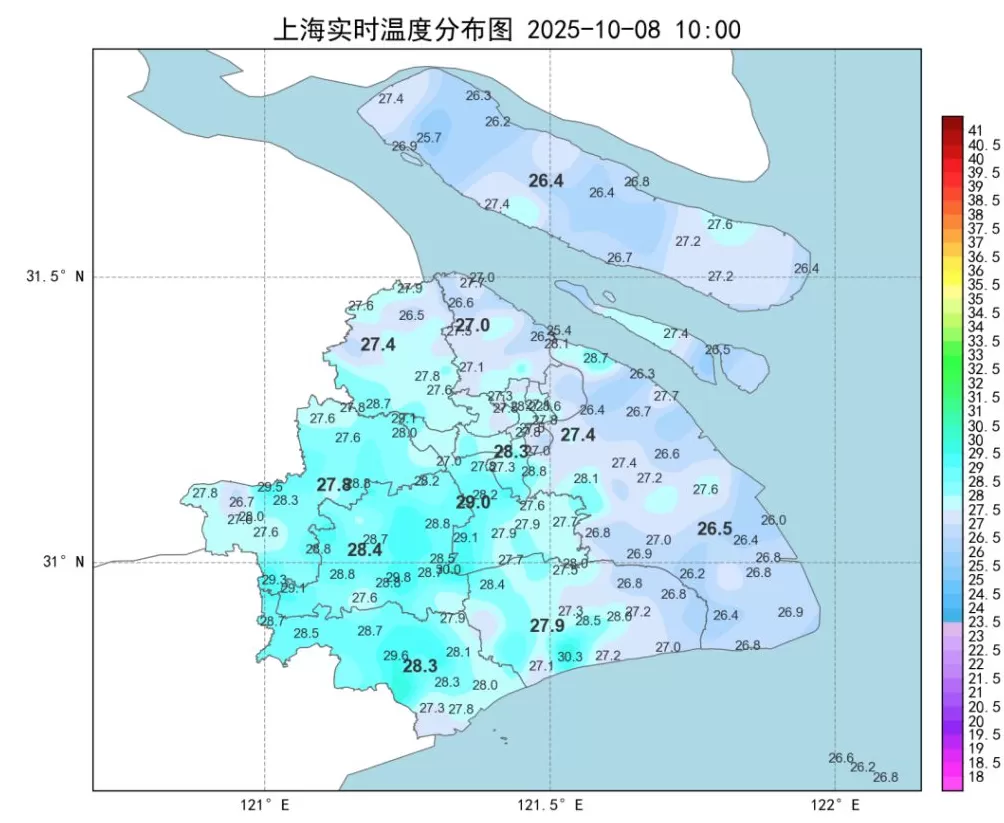 30℃的“寒露” ，上海10月中旬气温依然居高不下-第1张图片-