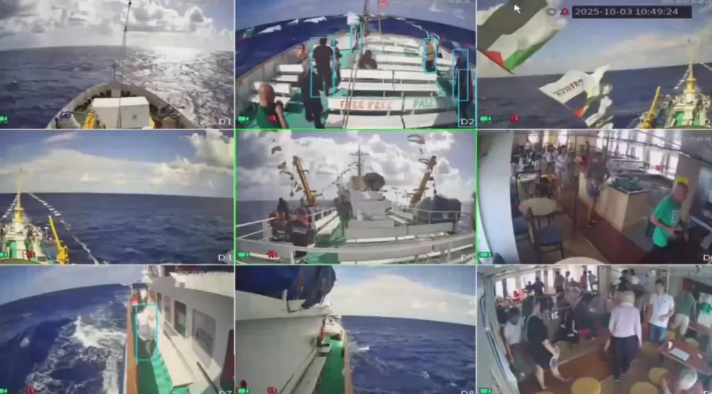 又一加沙援助船队遭以军拦截多名船上人员被捕-第1张图片-