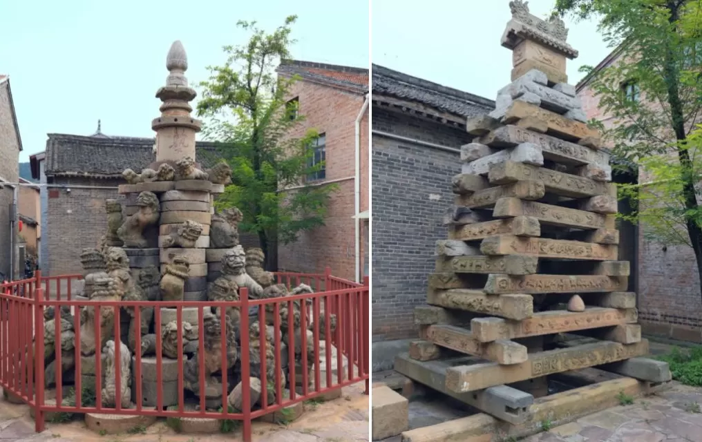 晋城一村庄用古建石构件“搭积木”引热议，运营方称系集中保存，当地文保：将去调查-第1张图片-