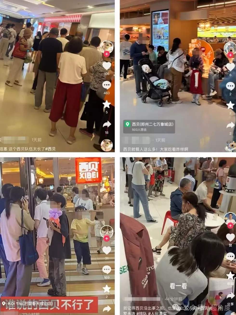 西贝回来了？出现排队潮，有门店换门头、改口号“我从草原来”-第1张图片-