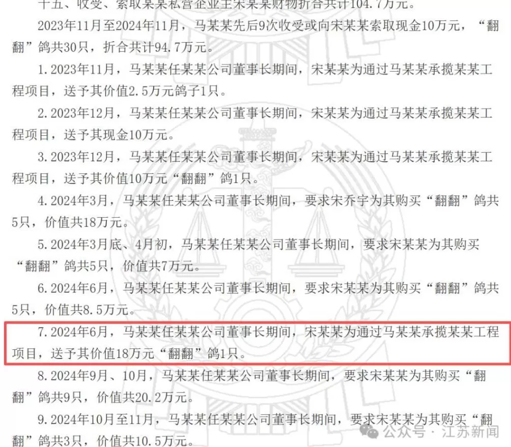 新疆一干部收95只“翻翻鸽”价值132万余元，最贵一只18万元-第4张图片-