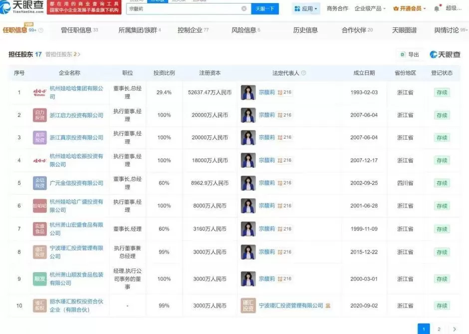 娃哈哈回应宗馥莉辞职属实，离职或与“娃小宗”有关-第3张图片-