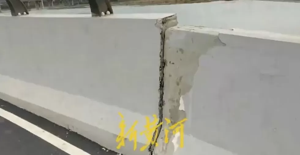 唐山迁西一新建桥梁疑似移位下沉，施工人员：先排查，明确原因后维修-第5张图片-