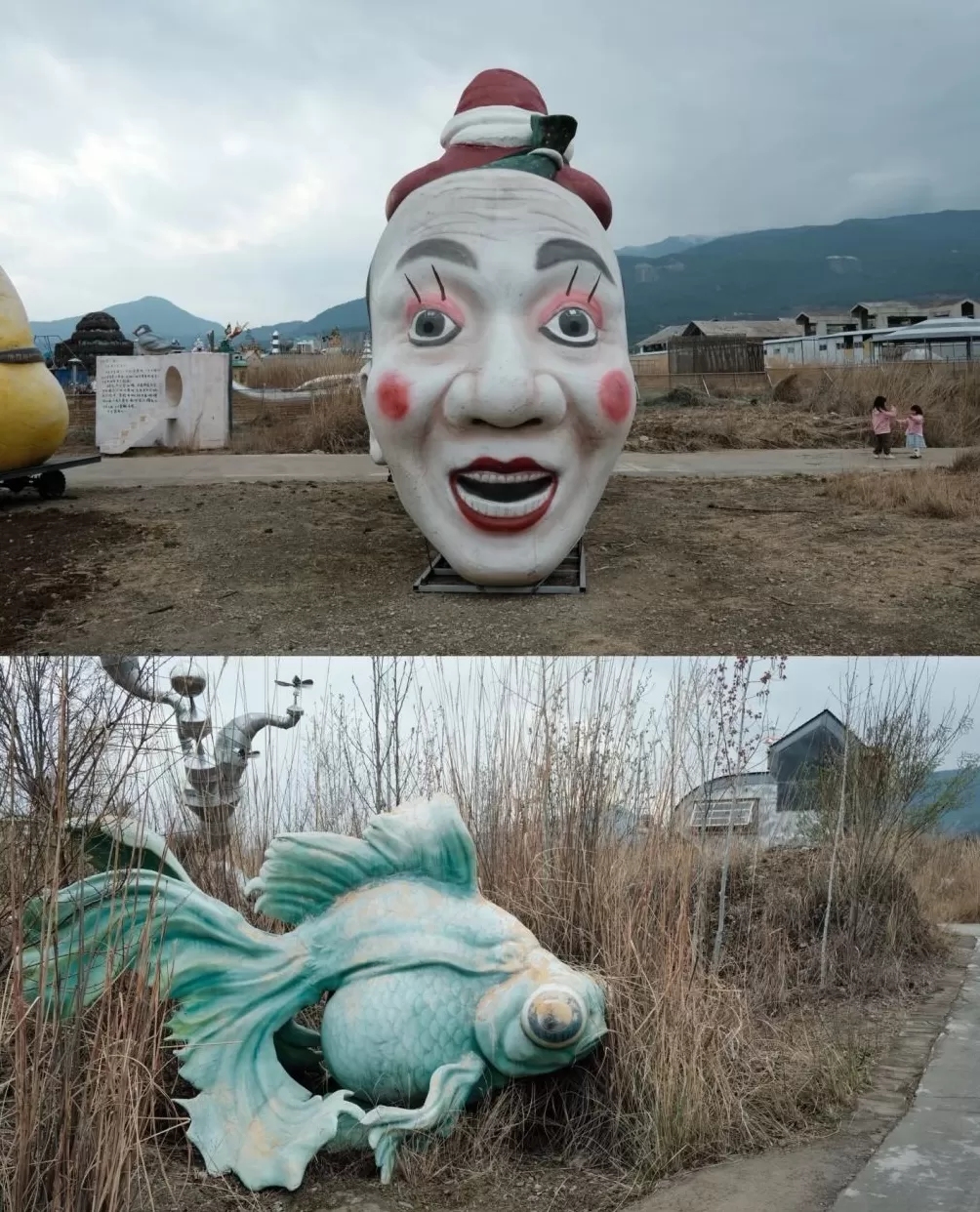 丽江一景区“人体蜈蚣”等作品被指观感不适，回应：已拆除-第2张图片-