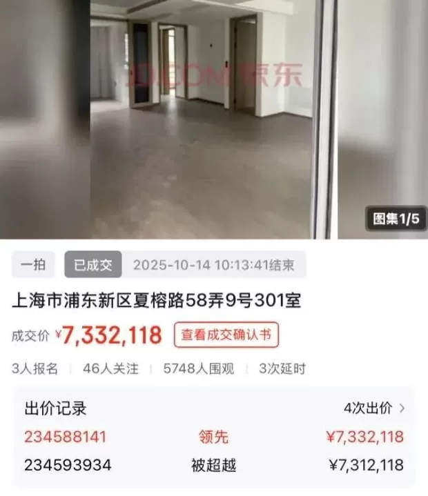 上海唐镇42套法拍房成交！捡漏者每套“怒省”300余万元-第2张图片-