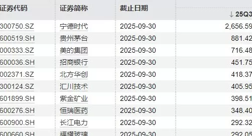 北向资金三季度持仓曝光：宁德市值第一，京东方A获增持股数最多-第3张图片-