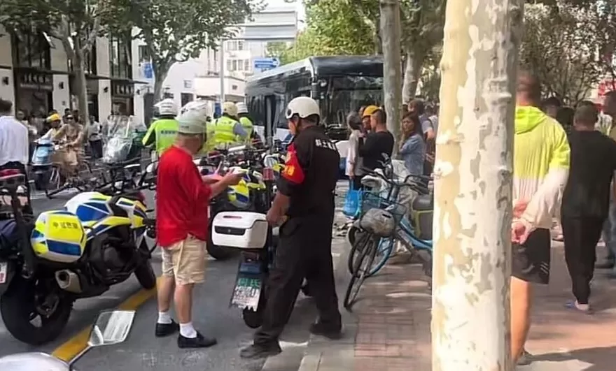 男子多次急刹，致公交车撞树！上海警方通报-第2张图片-