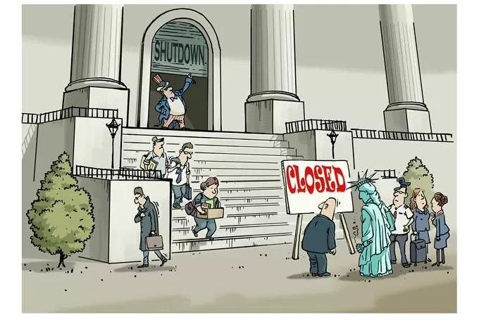漫评美国政府停摆：“暂停营业”-第1张图片-