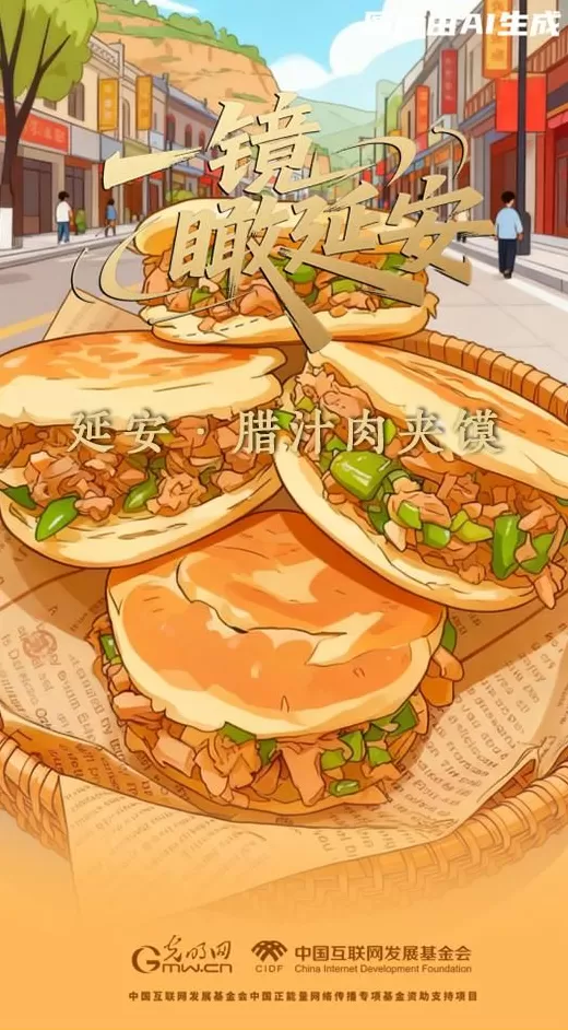 【一镜瞰延安·AI海报】吃过这些美食，才算来过延安-第2张图片-