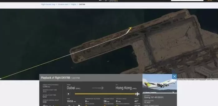 香港凌晨突发！一架波音货机冲出跑道坠海，地勤车被撞2人身亡-第4张图片-