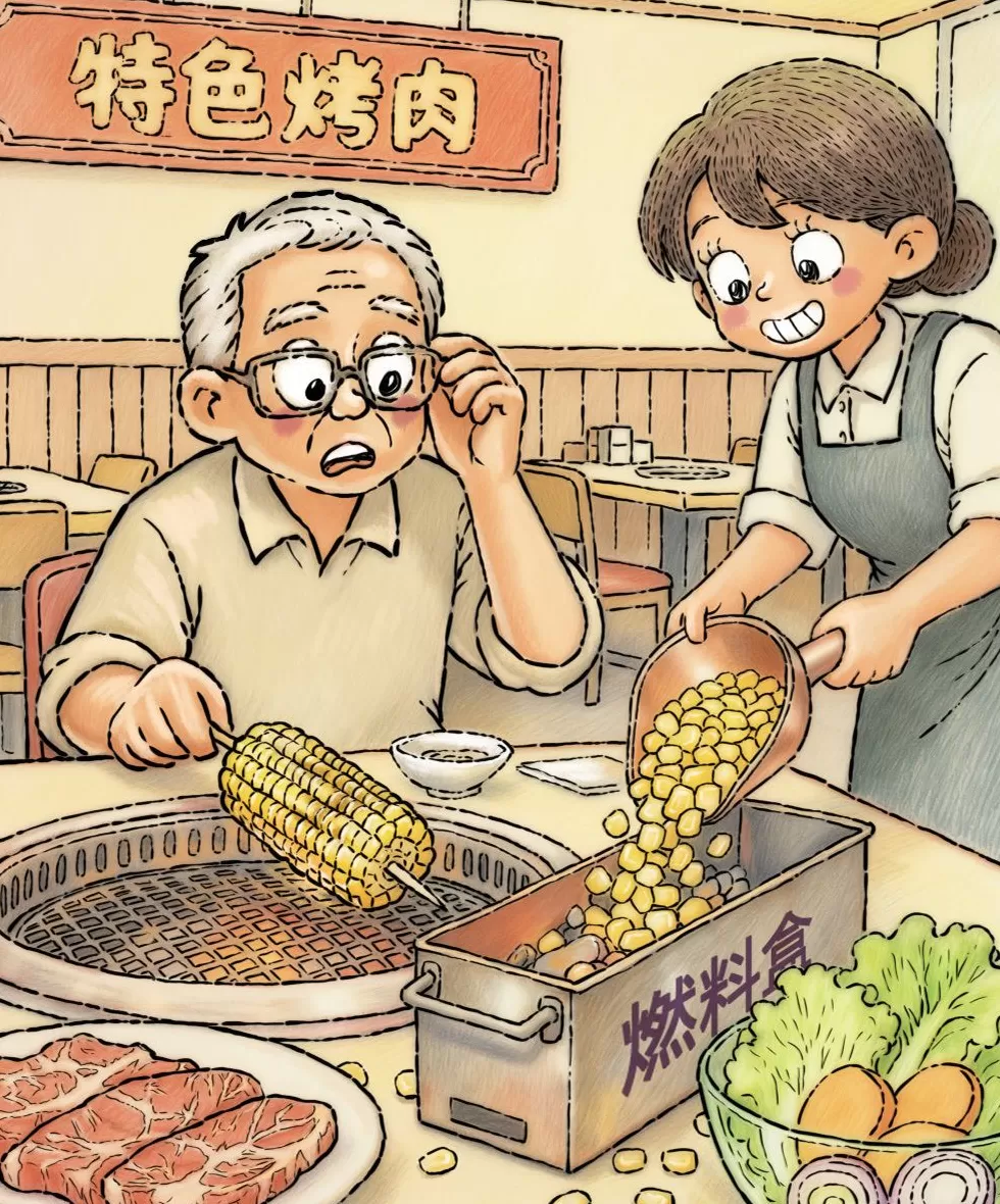 澎湃漫评｜烤肉店用玉米当燃料，该紧张吗-第1张图片-