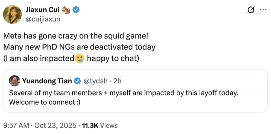 MetaAI巨震!大神田渊栋被裁,成批华人科学家失业-第4张图片- MetaAI巨震!大神田渊栋被裁,成批华人科学家失业-第4张图片-