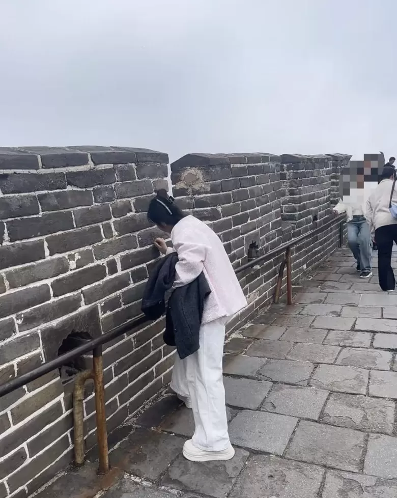 游客八达岭长城刻字被劝阻仍我行我素，派出所：属实，已立案调查-第1张图片-
