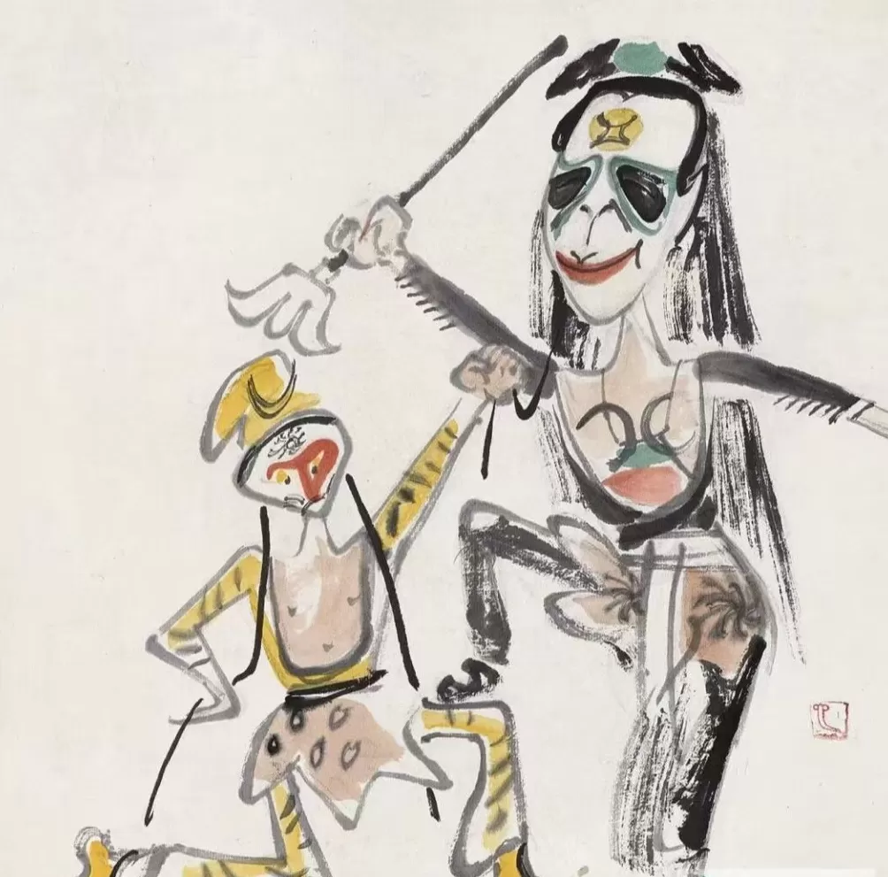 一对“北人南相”的艺术家——张仃与韩羽-第8张图片-