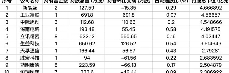 9家外资公募最新持仓曝光，AI科技成布局热点-第2张图片-