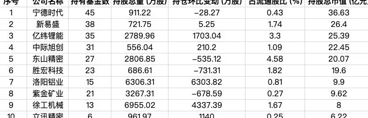 9家外资公募最新持仓曝光，AI科技成布局热点-第4张图片-