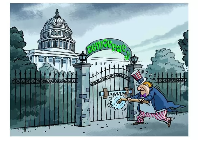 漫评美国政府停摆：“开门难”-第1张图片-