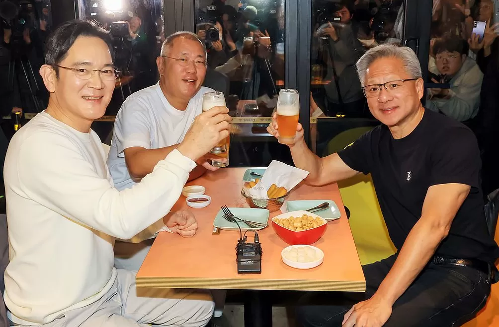 黄仁勋“炸鸡啤酒会面”背后：韩国欲跻身“AI三大强国”，但须借力美国-第1张图片-