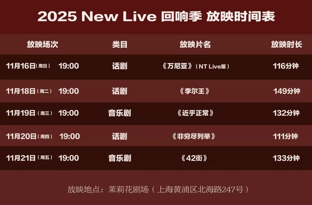 新现场高清“回归”上海，茉莉花剧场和美琪大戏院开启放映-第2张图片-