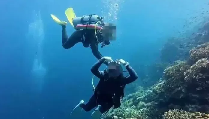 潜水员水下关闭女性潜友气瓶，疑还拍视频发朋友圈？多方回应-第3张图片-