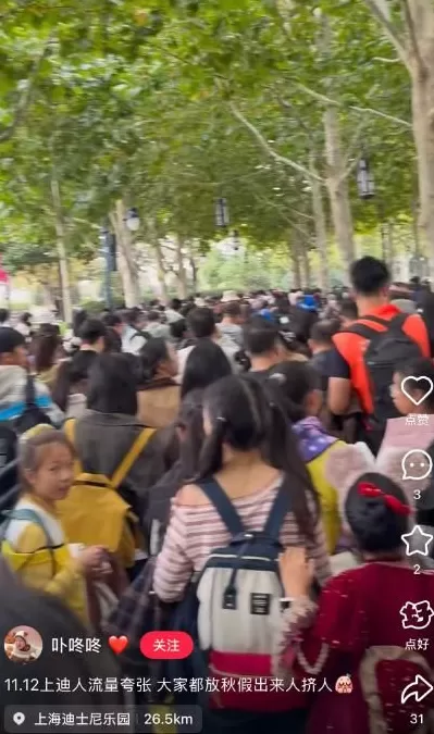 迪士尼排队2小时还没进门，网友吐槽：有“一亿人”，挤爆了-第2张图片-