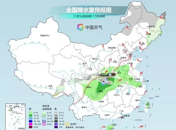 我国中东部进入寒潮影响主要时段，冰冻线将抵达南方-第2张图片-