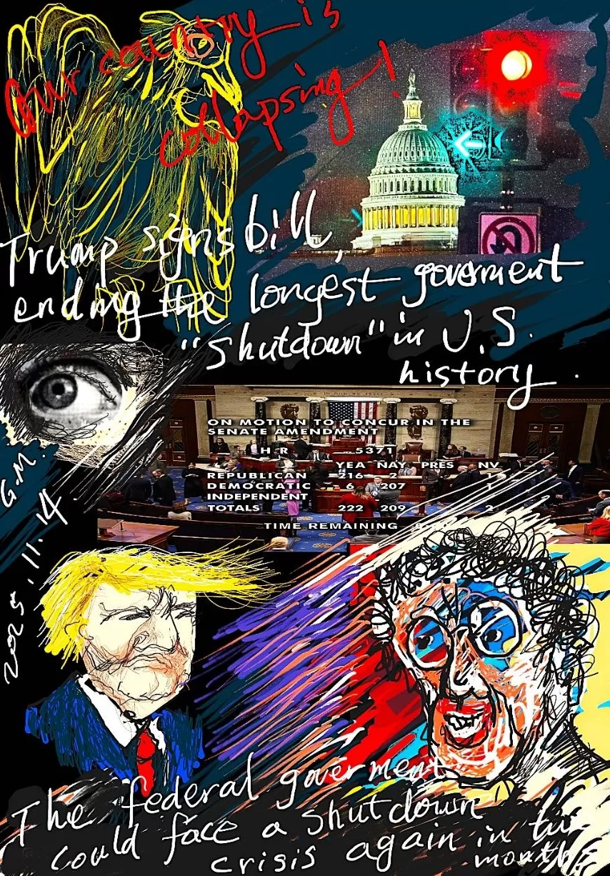李公明｜一周画记：美国史上最长时间的政府“停摆”-第1张图片-