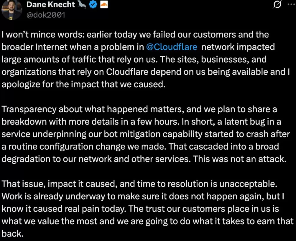 云服务可靠性再敲警钟！ChatGPT都崩了，Cloudflare披露5小时中断事故详情-第3张图片-