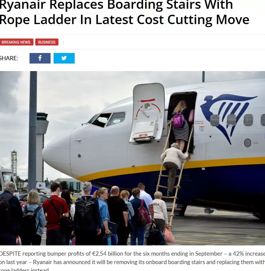 明查｜欧洲廉航为降低成本，用绳梯代替传统舷梯登机？-第2张图片-