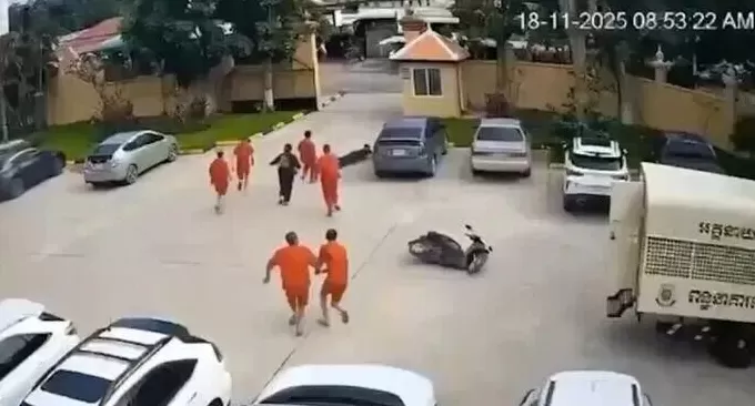 柬埔寨参与武装劫狱女子因颜值引发关注，被捕现场一记者对其骚扰，后被吊销记者证-第2张图片-